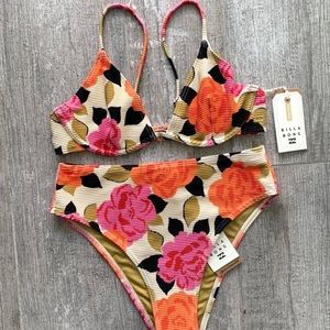 🔥🔥BILLABONG - MAGIC GARDENS REECE UNDERWIRE HIGH-RISE MAUI BIKINI SET🔥🔥